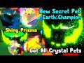 Got New Secret Pet Earth Champion! Hatched All Crystal Legendary Pets - Bubble Gum Simulator