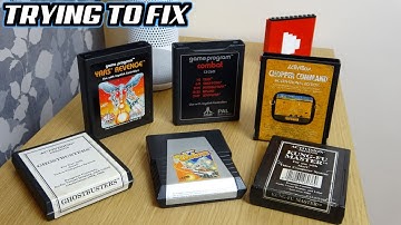 A Joblot of Faulty Atari 2600 GAMES - Are they Fixable?