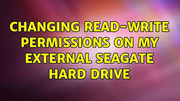 Ubuntu: Changing read-write permissions on my external Seagate hard drive