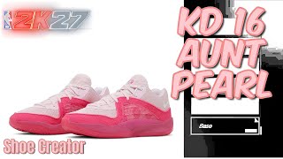 How To Make Nike KD 16 "Aunt Pearl" NBA 2K27 - Shoe Creator