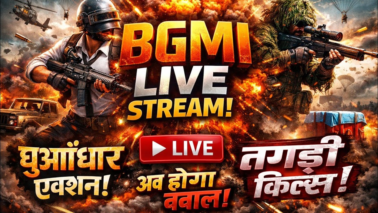 BGMI LIVE 🔴 Conqueror Push | Full Rush Gameplay 😈 | OP Clutch Moments 💥