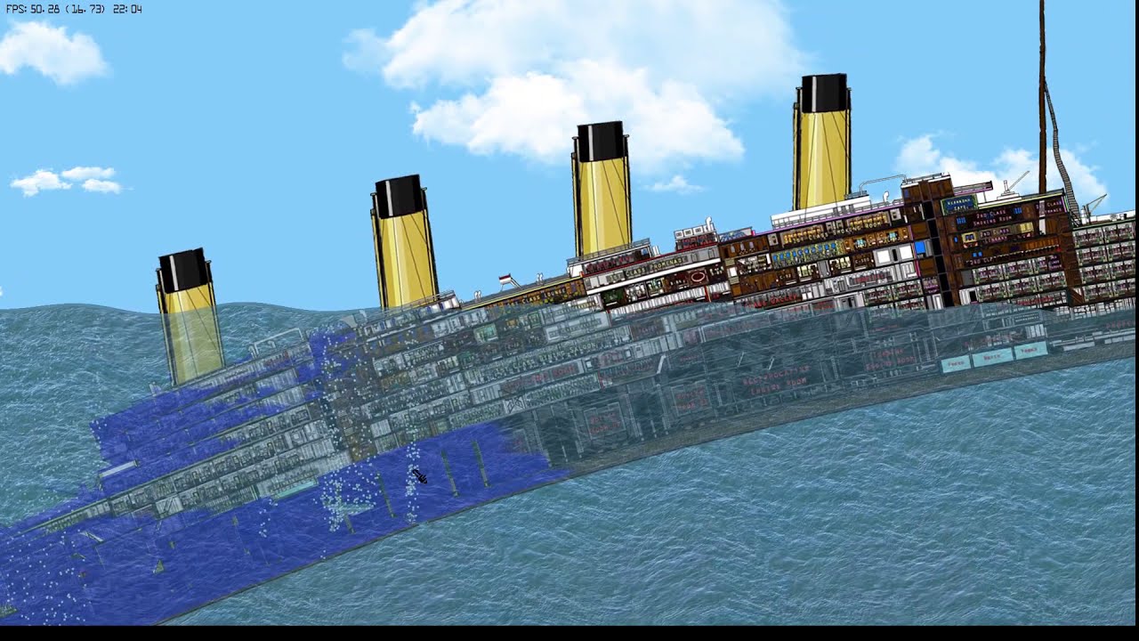 Игра тонущий корабль. Флоатинг сандбокс Титаник. Симулятор потопления Титаника. Симулятор крушения Титаника. Титаник тонет игра.