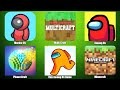 Among Us,Minecraft,Murder Us,Multi Craft,Planet Craft,Run Among Us Game