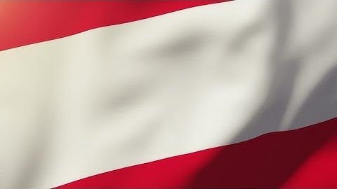 4K Austria flag waving in the wind. Looping sun rises style. Animation loop Stock video