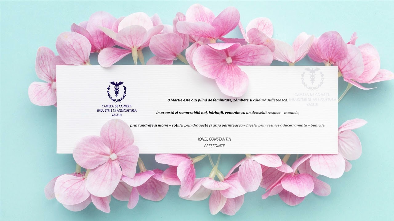 MESAJ 8 MARTIE - CAMERA DE COMERȚ, INDUSTIRE ȘI AGRICULTURĂ VASLUI