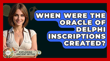 When Were The Oracle Of Delphi Inscriptions Created? - Exploring Ancient Myths