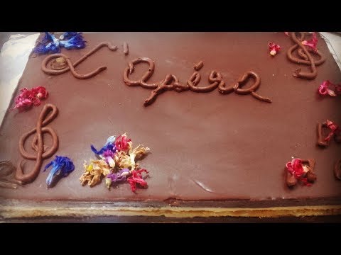 Opera Mousse Cake Recipe | Almond Chocolate Coffee Cake. 