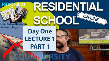 PSYC13024 Online Residential Day One Lecture Part One