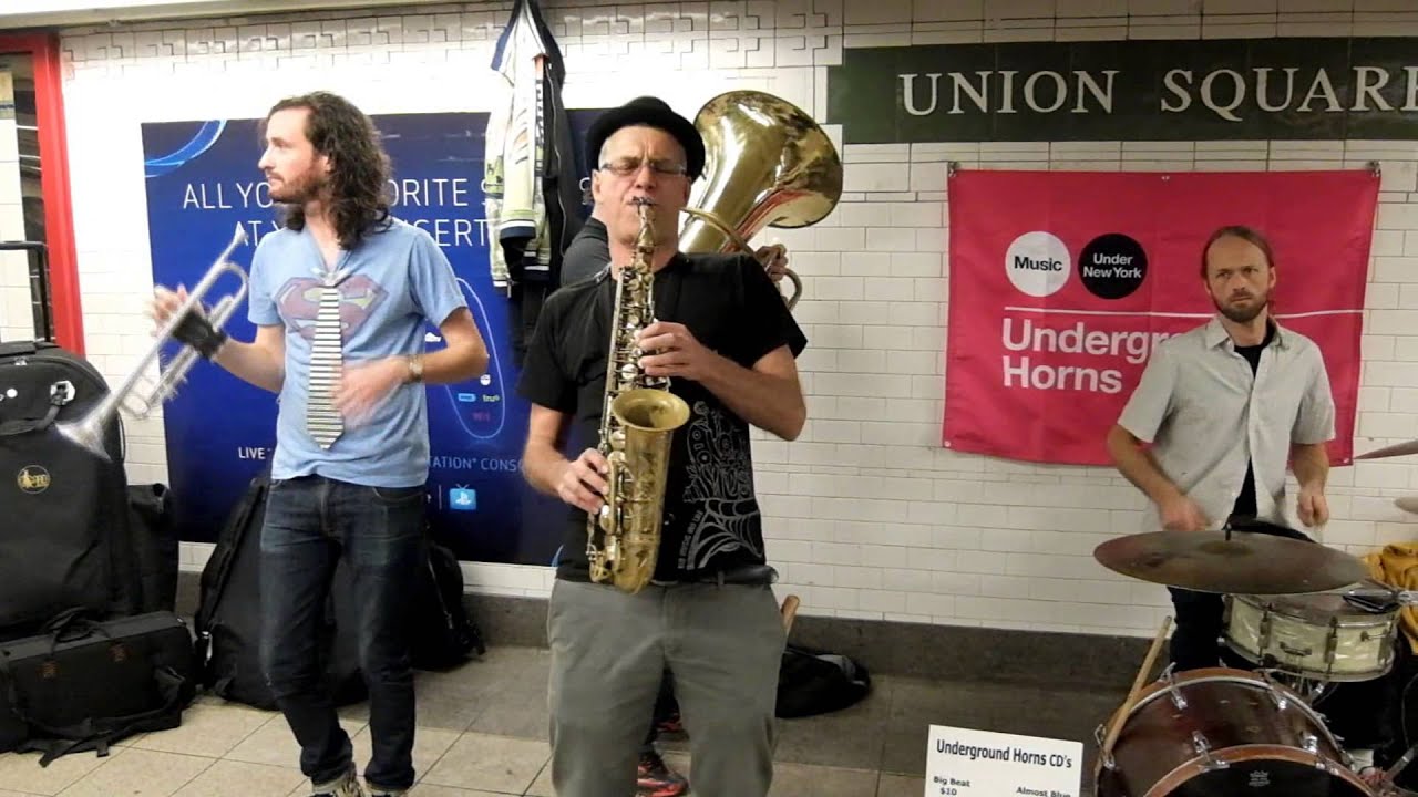 NYC subway Brass Band Underground Horns YouTube