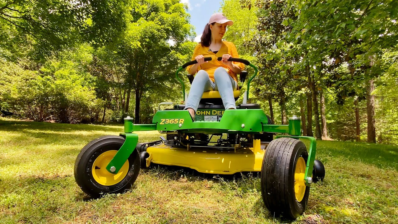 САДОВОЙ ТРАКТОР ГАЗОНОКОСИЛКА ТЕСТ ДРАЙВ Учимся ездить на John Deere Z365r, Южная Каролина, Влог США