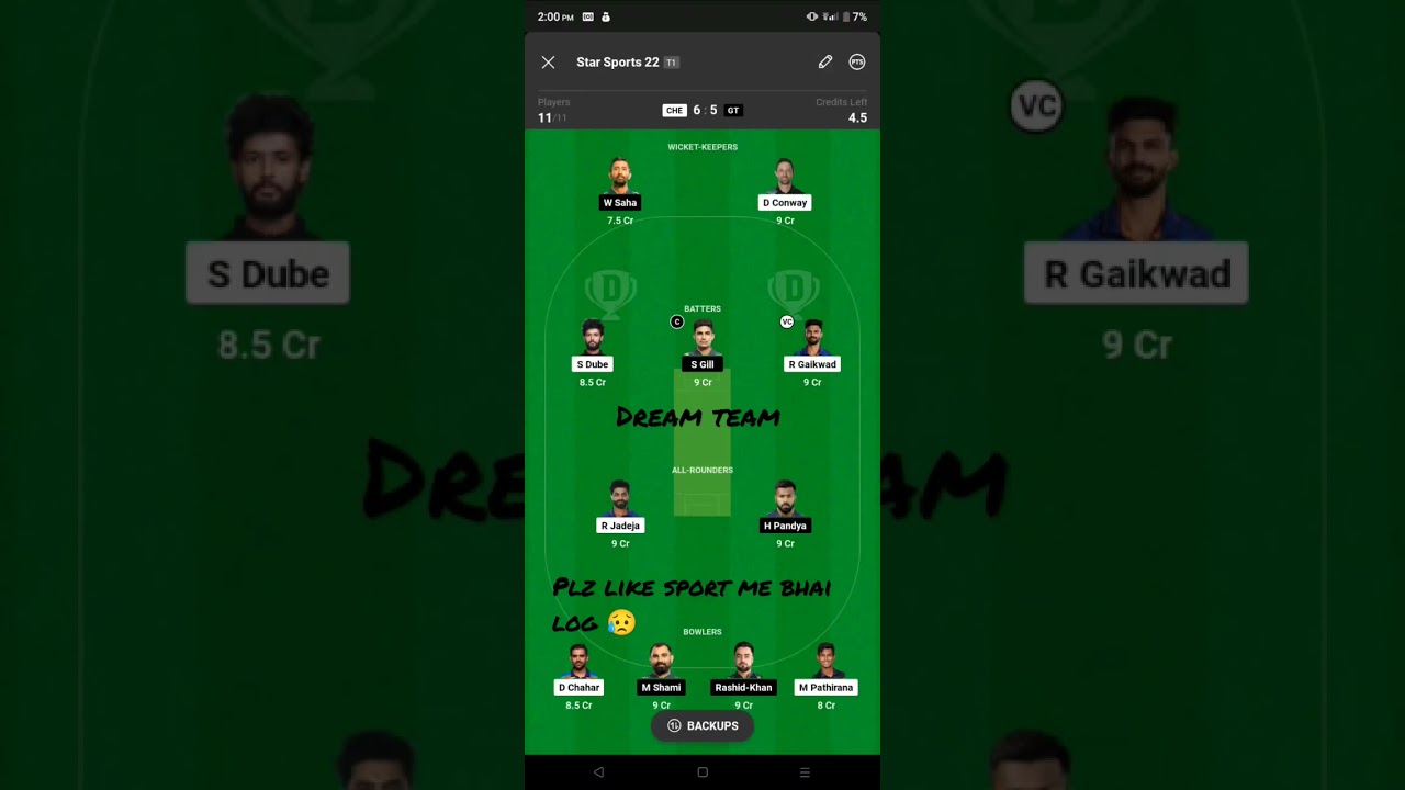 GT vs CHE dream11 prediction|GT vs CHE dream11 team| 