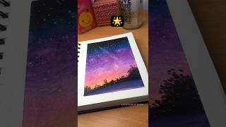 Night sky with stars!🌃🌟 #star #night #nightlife #shortsfeed#aurora #painting#artsphere#art#ytshorts