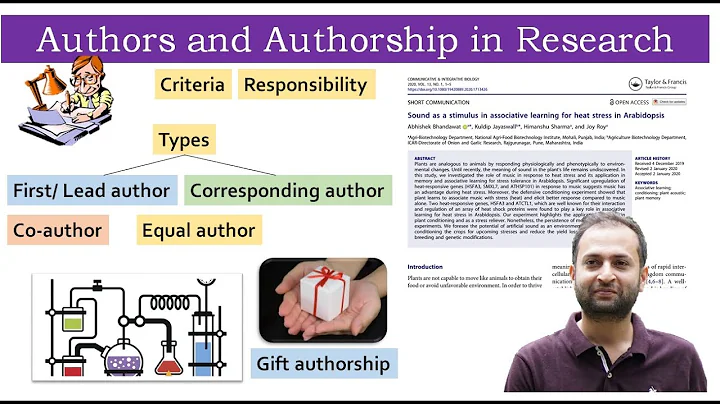 Authors and types of authorship in research. - DayDayNews