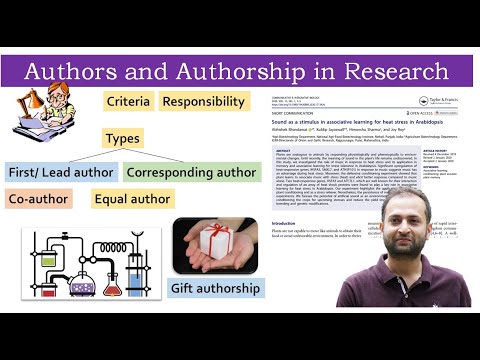 Authors and types of authorship in research.