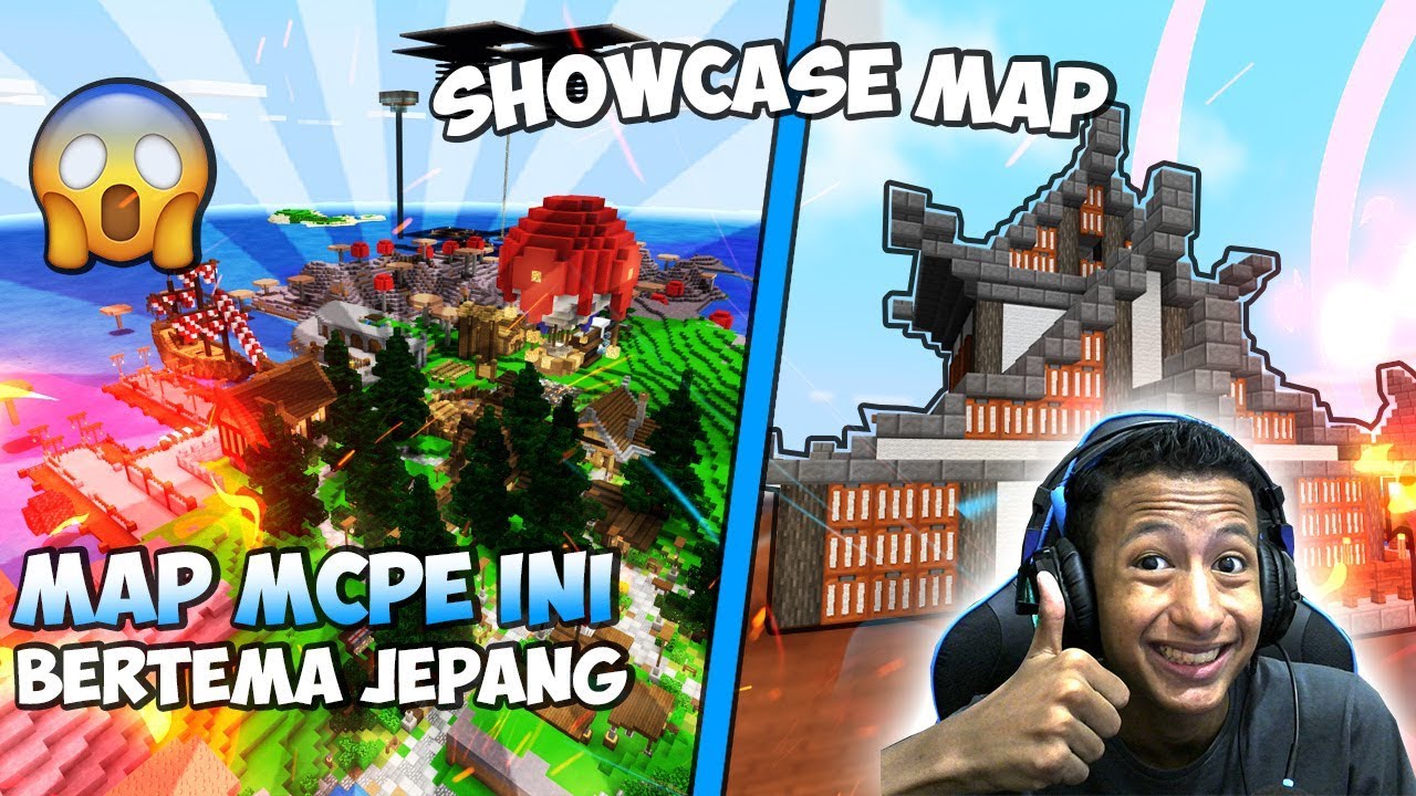 MAP MCPE INI BERTEMA JEPANG!! - SHOWCASE MAP MINECRAFT INDONESIA - YouTube