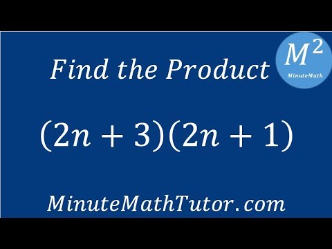 Find The Product 2n 3 2n 1 Youtube