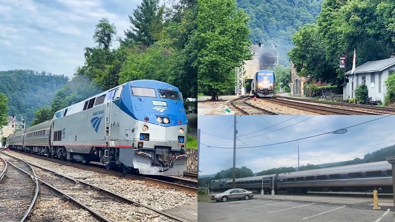 Amtrak 50 Cardinal Arriving in Thurmond, WV & Departing Clifton
