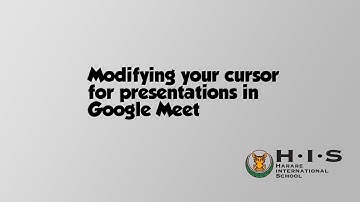 Meets-Modifying the cursor for presentations