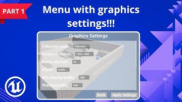 How to make a menu with graphics settings! Part 1 - UE5 Tutorial