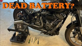 Harley Davidson M8 Softail Battery Removal / Jump Start - How To