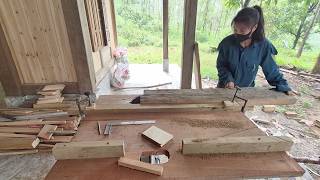 Cut and smooth the window frame wood.