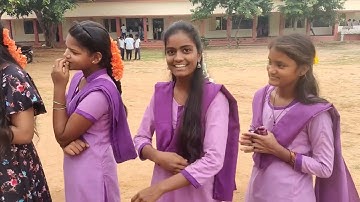 Prayer: Our school students offering prayer to goddesses Saraswathi:: ZPHS-Thugundram