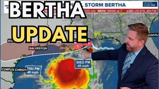 Bertha continues to weaken
