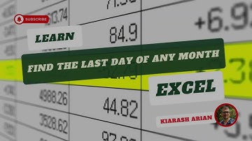 #Excel Date Trick : Find the Last Day of Any Month with #EOMONTH