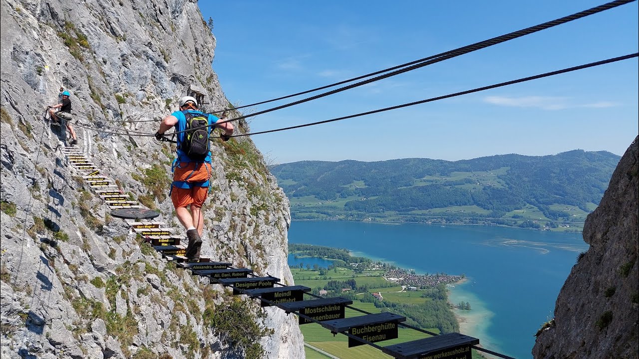 Ferraty Rakousko14-15.5.2022. Traunsee, Naturfreundesteig, Traunstein, Hernlrtsteig, Drachenwand