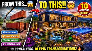 🔥 10 EPIC Shipping Container Transformations | Delivery to Ultra Luxury Dream Home! 🤯🏡 | Timelapse