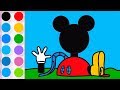 How to draw the mickey mouse house learntodraw