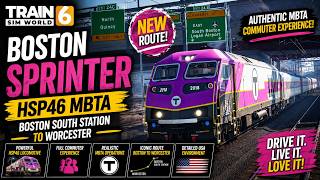 MBTA HSP46 Full Journey! Boston South Station to Worcester | Train Sim World 6