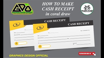 How To Make Modern CASH RECEIPT Design in CorelDRAW Tutorial For Begginner//Graphics Design Official