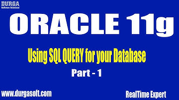 Oracle 11g ||online training||  Using SQL QUERY for your Database Part -1