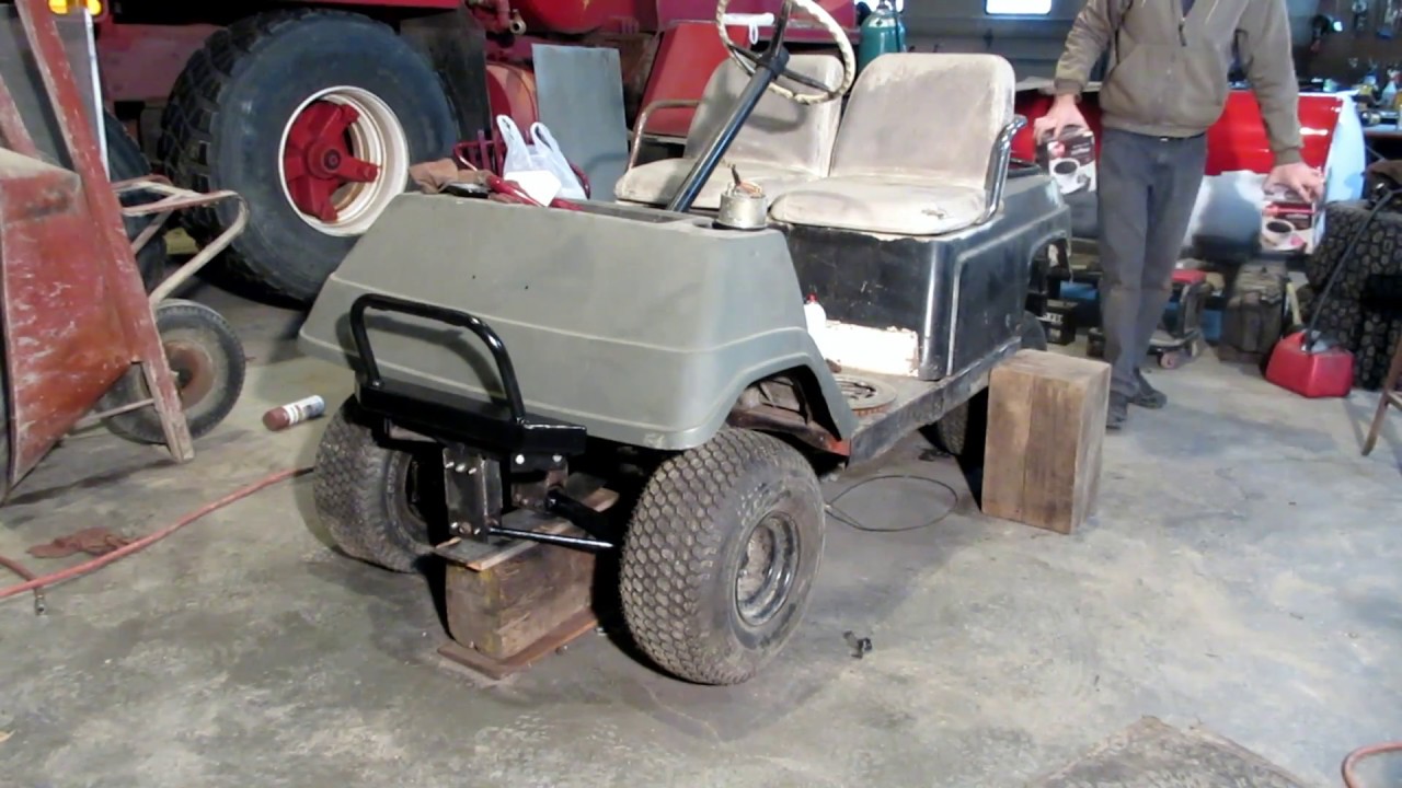 Yamaha G1 Part 9: Custom Golf Cart Front Bumper Continued - YouTube