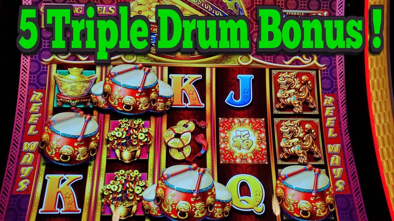RARE 5 DRUM BONUS on DANCING DRUMS PROSPERITY SLOT Las Vegas Slots