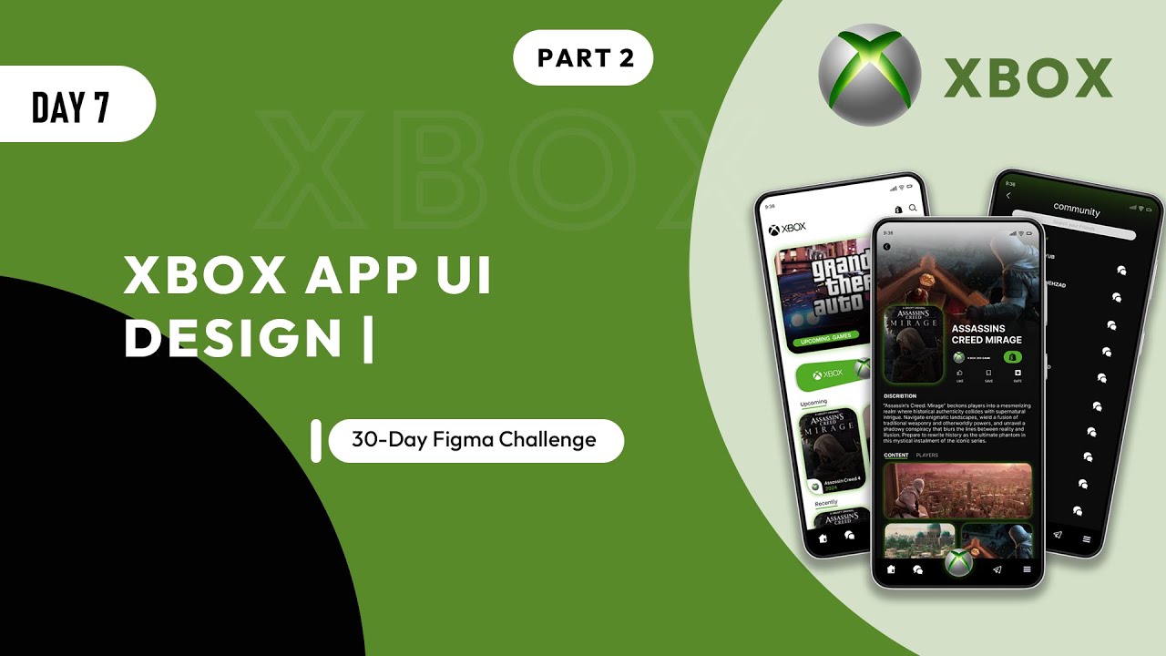 Xbox Mobile App UI Design Tutorial | Part 2 | Figma UI/UX | Speed Art # ...