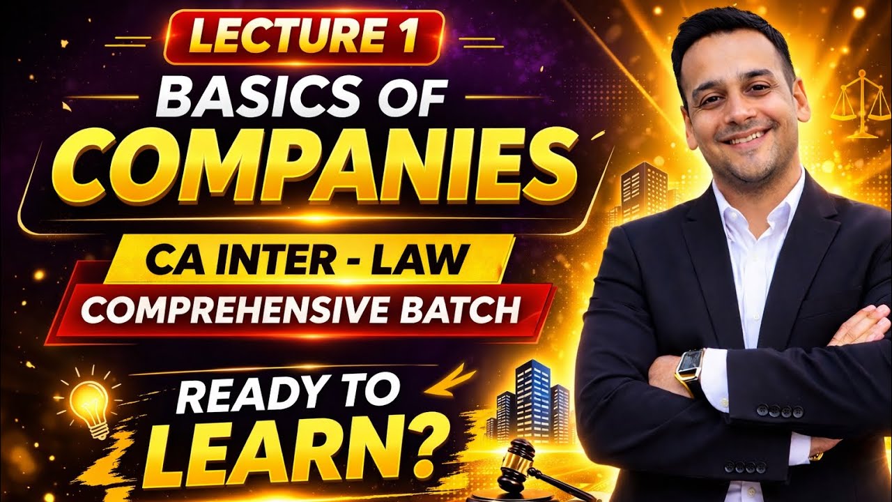 Lecture 1 I Law CA Inter I Comprehensive Batch - YouTube