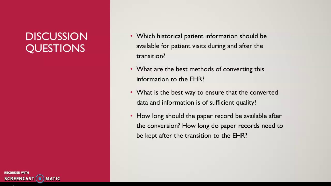 Response to Week 3 Legal Health Record Case Study YouTube