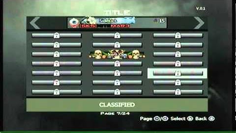 Titles and Emblems MW3 Wii