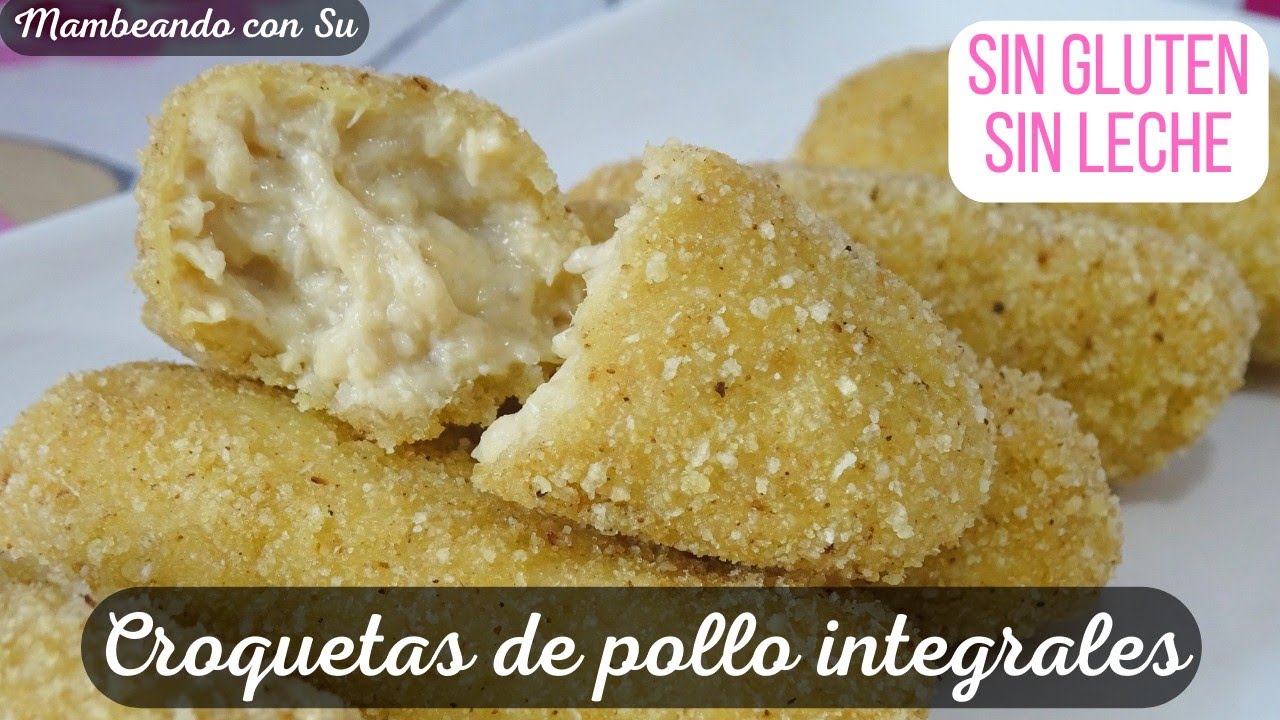 CROQUETAS DE POLLO INTEGRALES🔺 ¡Sin GLUTEN y sin LECHE! CREMOSAS 🔺 En