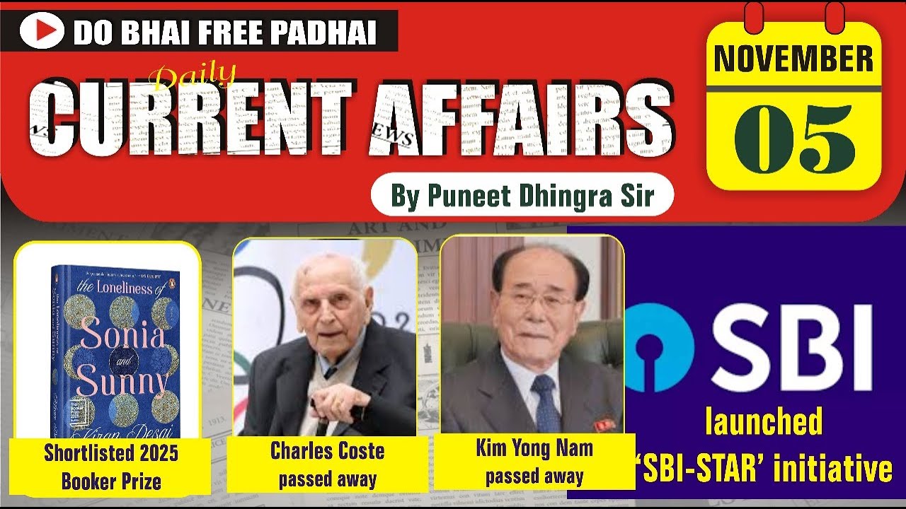 5 November 2025 Current Affairs | Daily Current Affairs | Bank | SSC ...