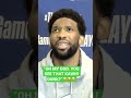 Joel Embiid Stops Interview After Seeing Kawhi Leonard’s Poster Dunk #Shorts