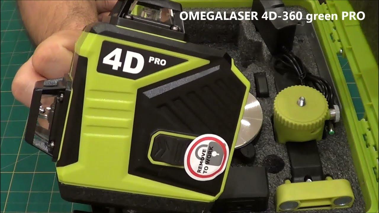 Оновлений комплект 2023 року! Лазерний рівень OMEGALASER 4D-360 green ...