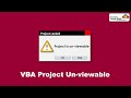 Unbreakable VBA Protection, Unviewable VBA Project