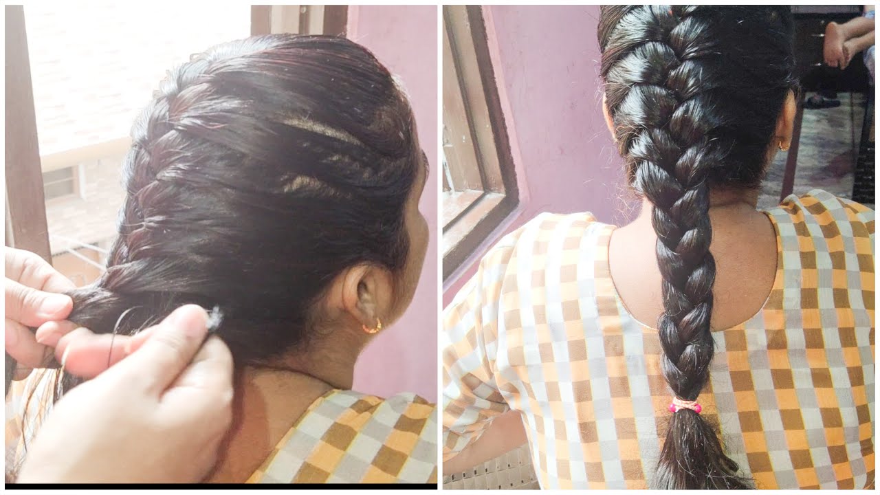 French Braid hairstyle in oily hairs//beautiful thick hairs (Jashan