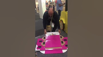 Caiyijie Printing Cardboard Retail Floor Displays Stand Foldable Display at Show