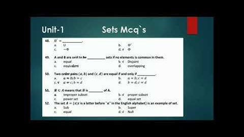 Important MCQ.... Real Analysis (Chapter 1st) set and function (part 1st)