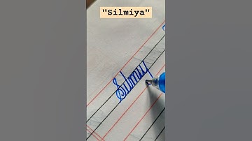 "Silmiya" name in cursive handwriting #cursive #share #cursive #art #learn #calligraphy #shorts