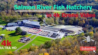 Salmon River fish hatchery in 4K UHD Drone film with Relaxation music Salmon River ,NY @8DTUNES